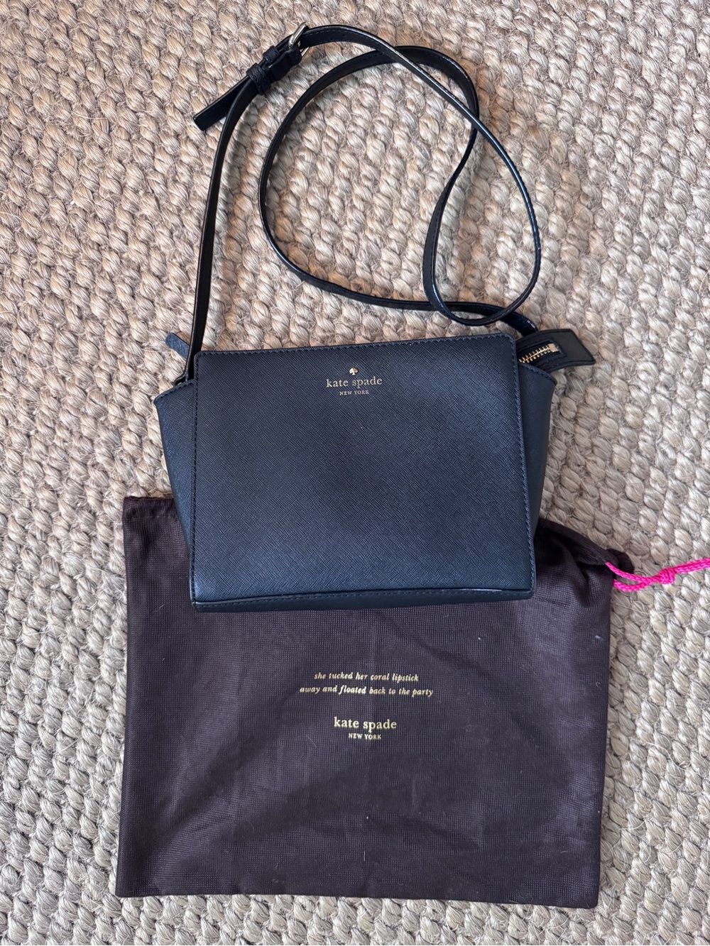 Kate Spade Grand Street Hayden Black Leather Crossbody Bag